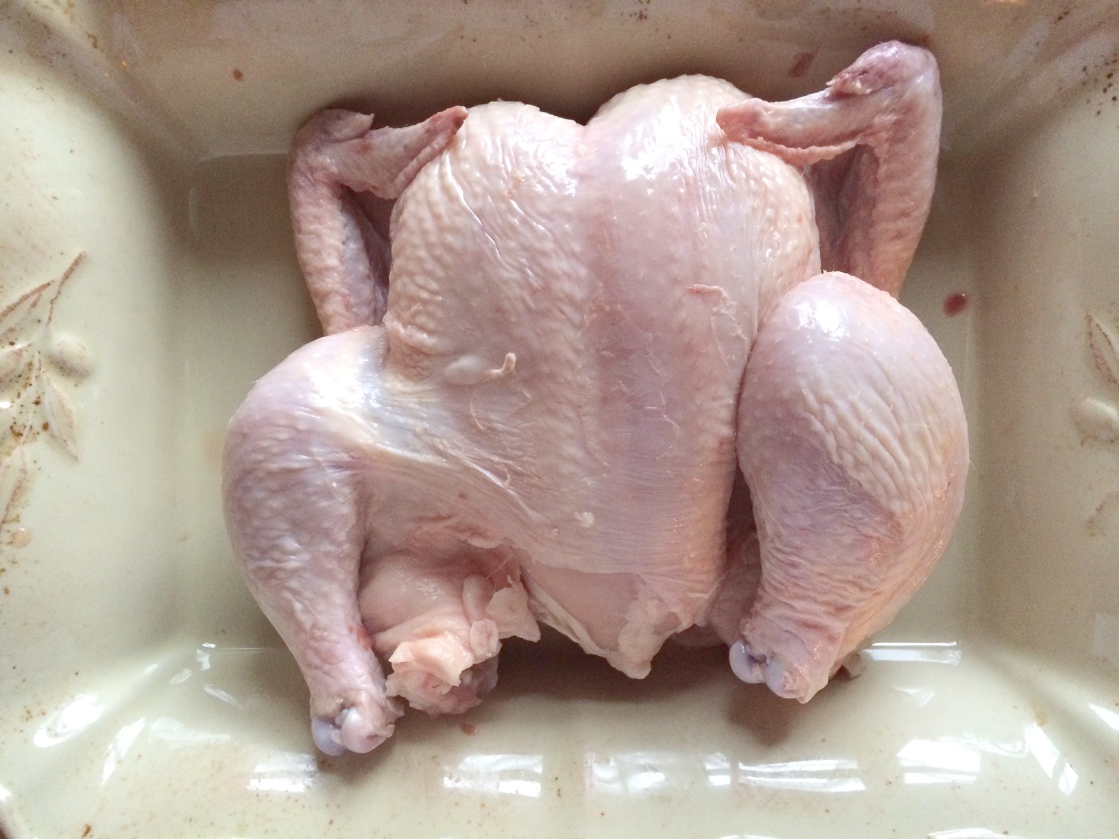 whole spatchcocked chicken